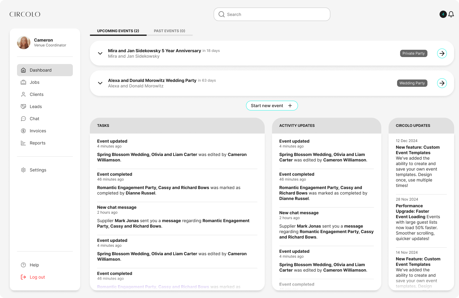 Multiple Events. One Dashboard. Total Control